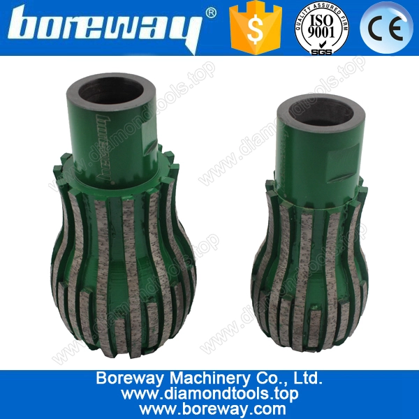 Neues Produkt: D76 * 91T * 131L * M22 * 2,5 P Diamant sphärisch Fräser zum Schleifen von Stein Vase