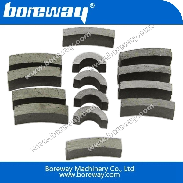 ダイヤモンドコアドリルビットのための通常のフラットセグメント