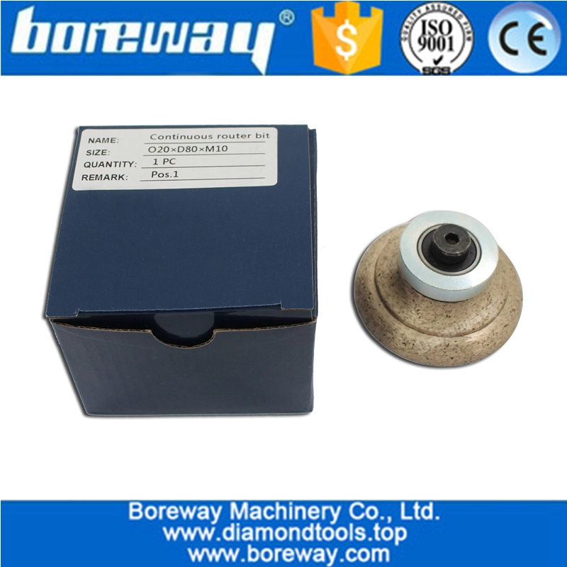 Bit de routeur à jante continue O20xD80xM10 pour polir le marbre de granit d'autres pierres et le comptoir