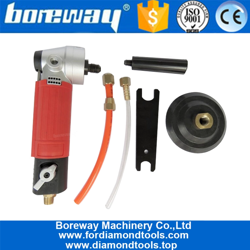Boreway Speedy Side Exhaust Center Water Feed Granite Air Polisher M14 M16 5/8-11 Thread