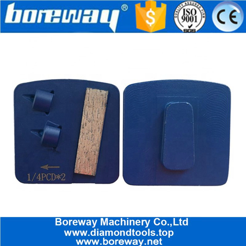 Bloco de moagem Redi Lock Diamond com segmento afiado dois PCD para remoção de revestimento de cola Epoxy