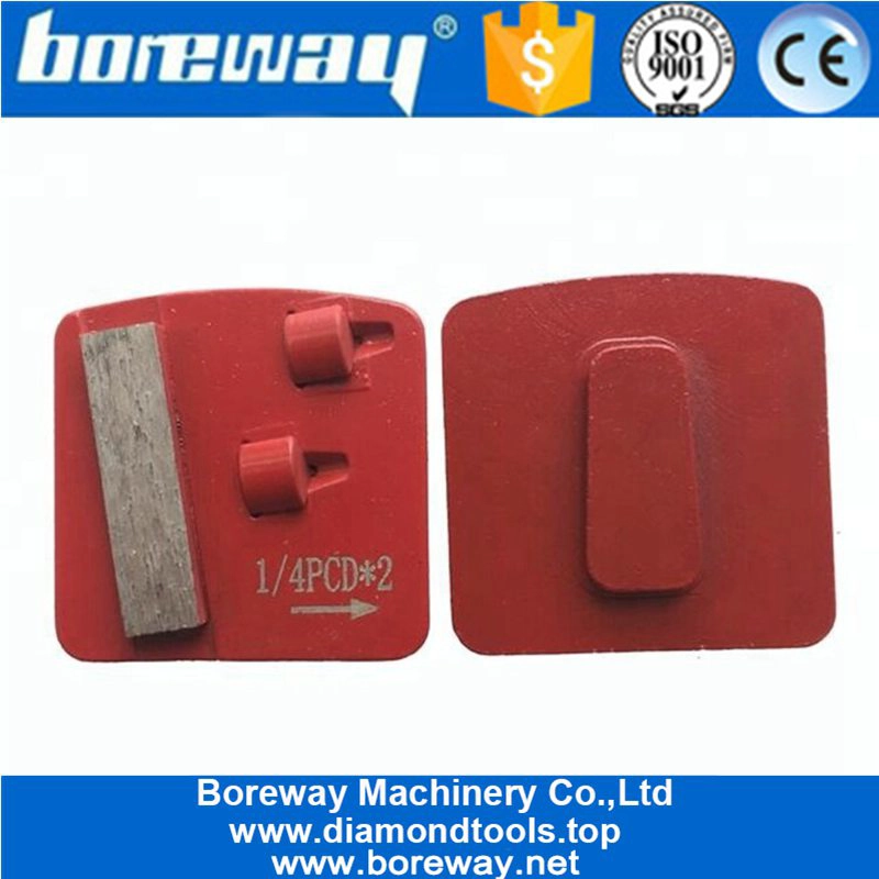 Bloco de moagem Redi Lock Diamond com segmento afiado dois PCD para remoção de revestimento de cola Epoxy