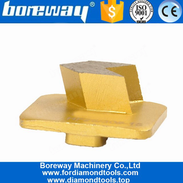 हार्ड लॉक के लिए सिंगल एरो सेगमेंट के साथ रेडी लॉक डायमंड ग्राइंडिंग शूज़ कंक्रीट ग्राइंडिंग प्लेट्स