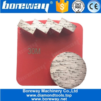 Redi-Lock Diamantwerkzeug zum Schleifen von Beton mit einem runden Diamantsegment und einem Treppensegment