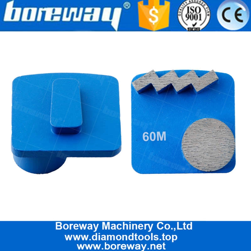 Redi Lock Two Segment Diamond Concrete Grinding Shoe For Husqvarna Machine