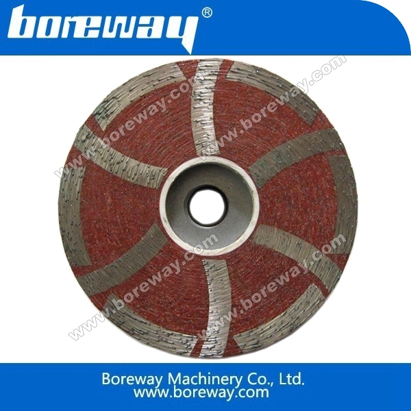 樹脂充填されたダイヤモンドカップ研削砥石