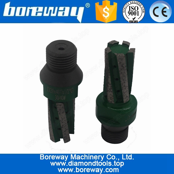 花崗岩のセグメントダイヤモンド指ビット、20ミリメートルのCNC指ルータビット