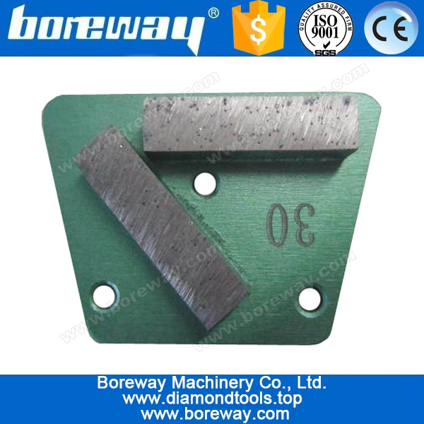 Segmented diamond grinding block for concrete floor
