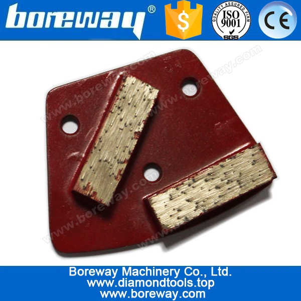 Segmented diamond grinding block for concrete floor