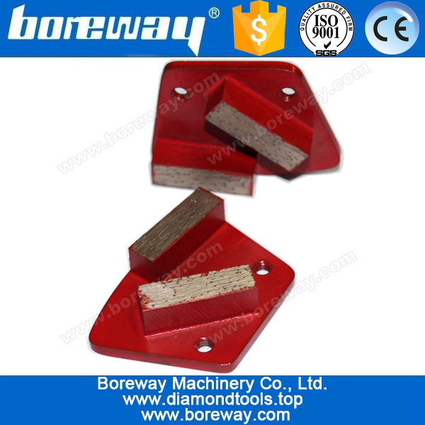 Segmented diamond grinding block for concrete floor