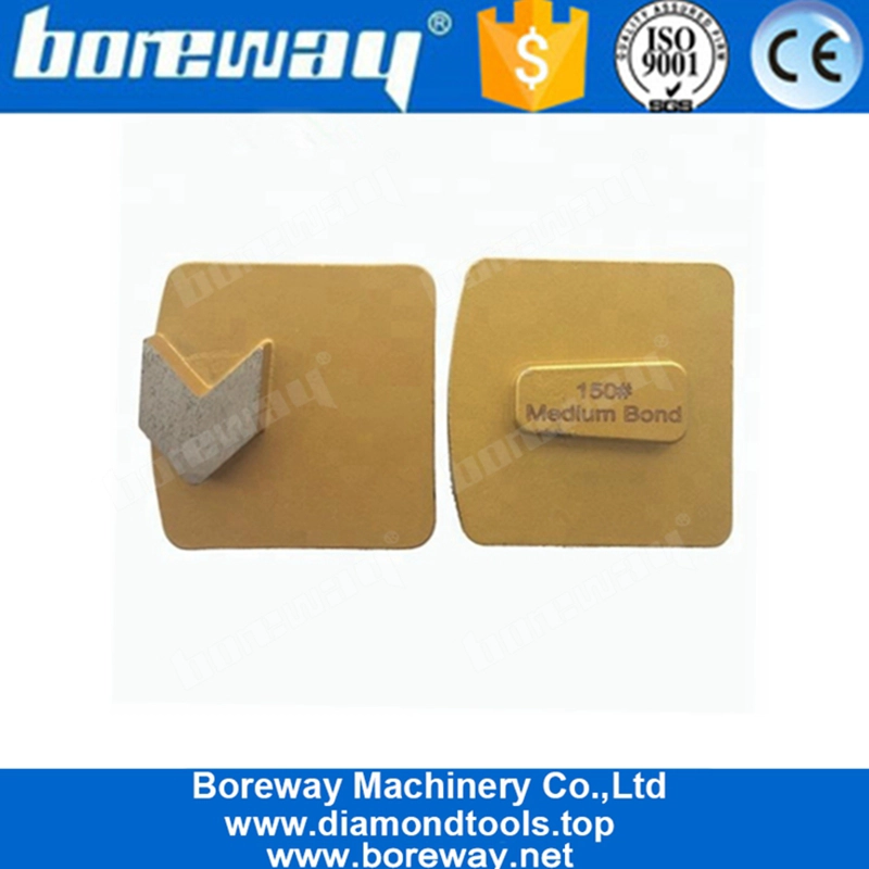 Single Arrow Segment Redi lock Diamond Grinding Shoes For Hard Concrete