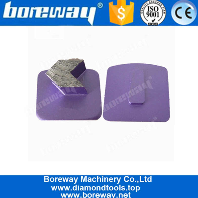Single Arrow Segment Redi lock Diamond Grinding Shoes For Hard Concrete