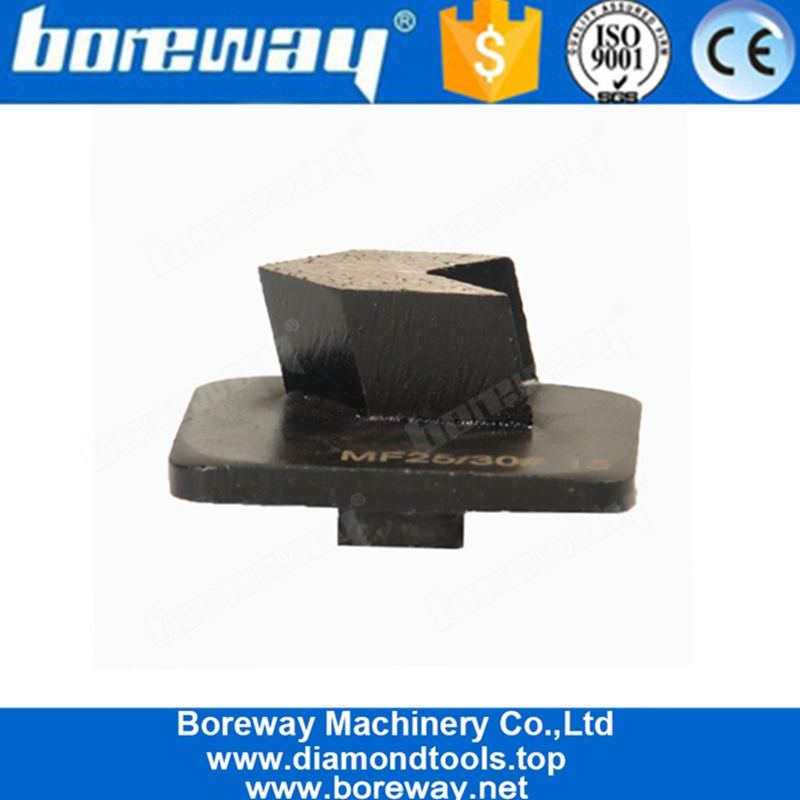 Single Arrow Segment Redi lock Diamond Grinding Shoes For Hard Concrete