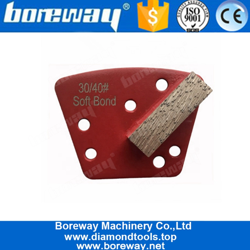 कंक्रीट और टेराज़ो फ्लोर के लिए सिंगल बार सेगमेंट ट्रेपेज़ॉइड डायमंड ग्राइंडिंग हेड