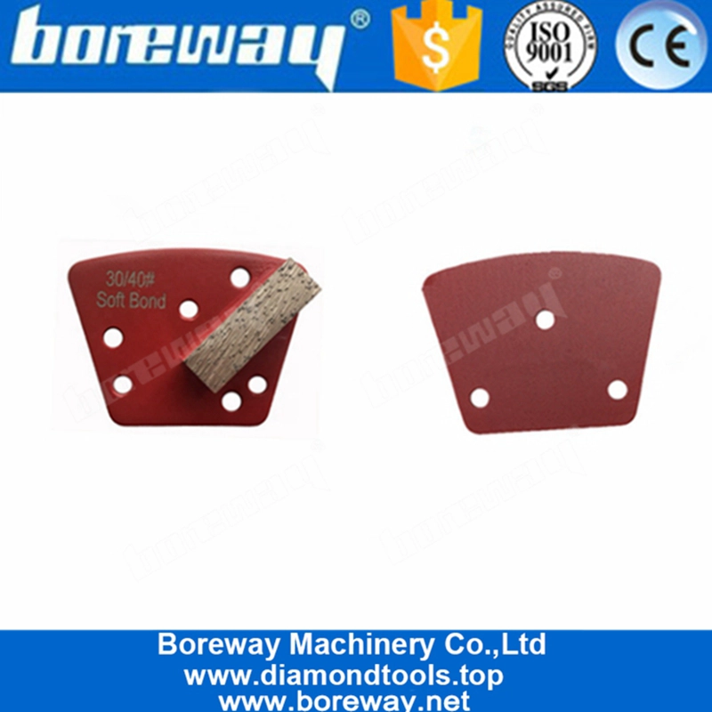 कंक्रीट और टेराज़ो फ्लोर के लिए सिंगल बार सेगमेंट ट्रेपेज़ॉइड डायमंड ग्राइंडिंग हेड