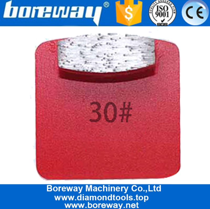 Single Oval Segments Grinding Diamonds Metal Bond Red Block Grinding Shoes Tools For Concrete Suppliers