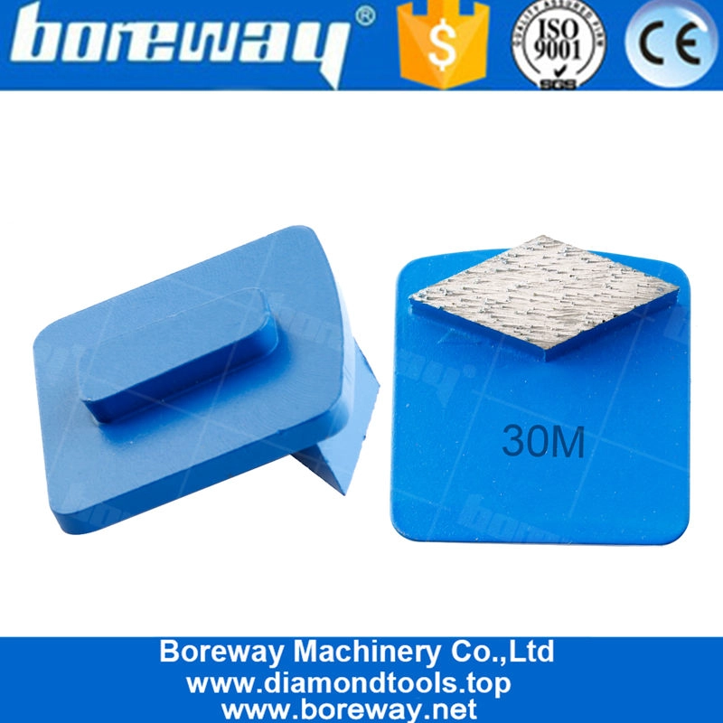 एकल Rhombus खंड कंक्रीट पीस धातु बांड पैड कंक्रीट तल डिस्क Redi लॉक डायमंड पीस टूलींग