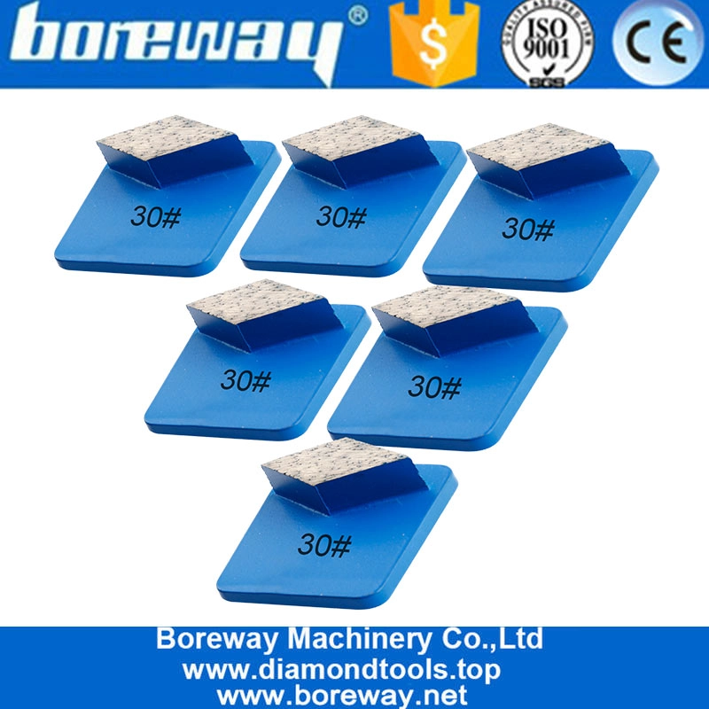 Single Rhombus Segment Husqvarna Bar Grinding Pads Metal Bond Redi Lock Diamond Tooling Grinding For Supplies