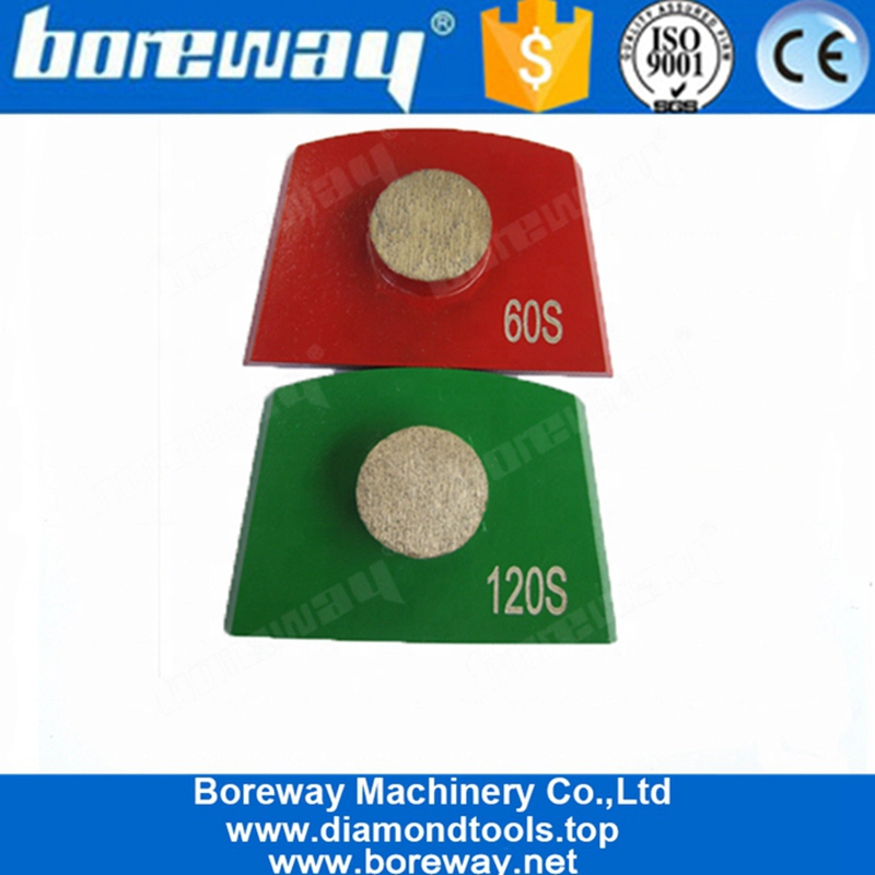 Blocco di macinazione diamantato in cemento lavico a segmento tondo singolo per pavimento in terrazzo in cemento