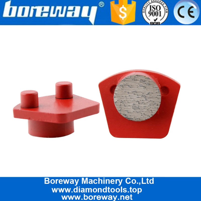 वीकमास्टर फर्श ग्राइंडर के लिए सिंगल राउंड सेगमेंट दो पिन फर्श डिस्क धातु पीसने वाला ब्लॉक