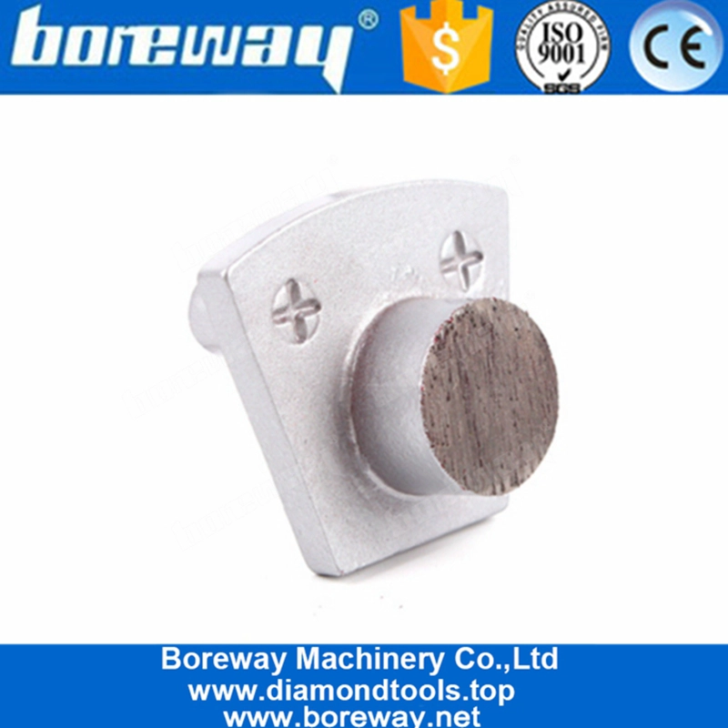 Solo segmento redondo Dos pines Bloque de rectificado de diamante de unión de metal para piso de concreto y terrazo