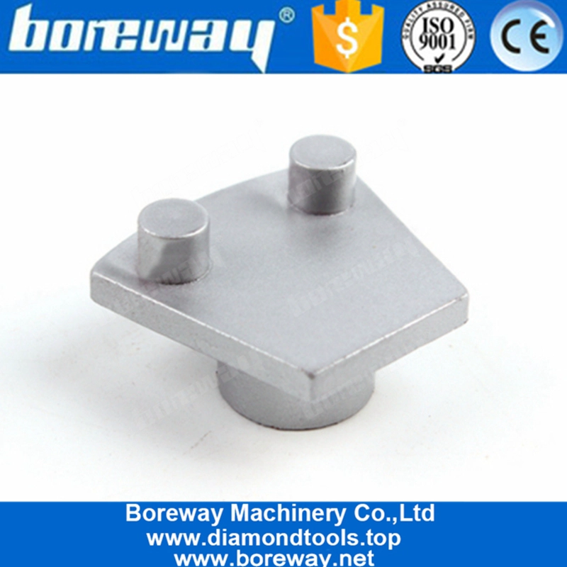 Solo segmento redondo Dos pines Bloque de rectificado de diamante de unión de metal para piso de concreto y terrazo