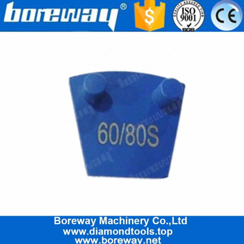 Einzelne T-Form Segment Doppelstifte Redi Lock Diamant-Schleifschuhe für harten Betonboden