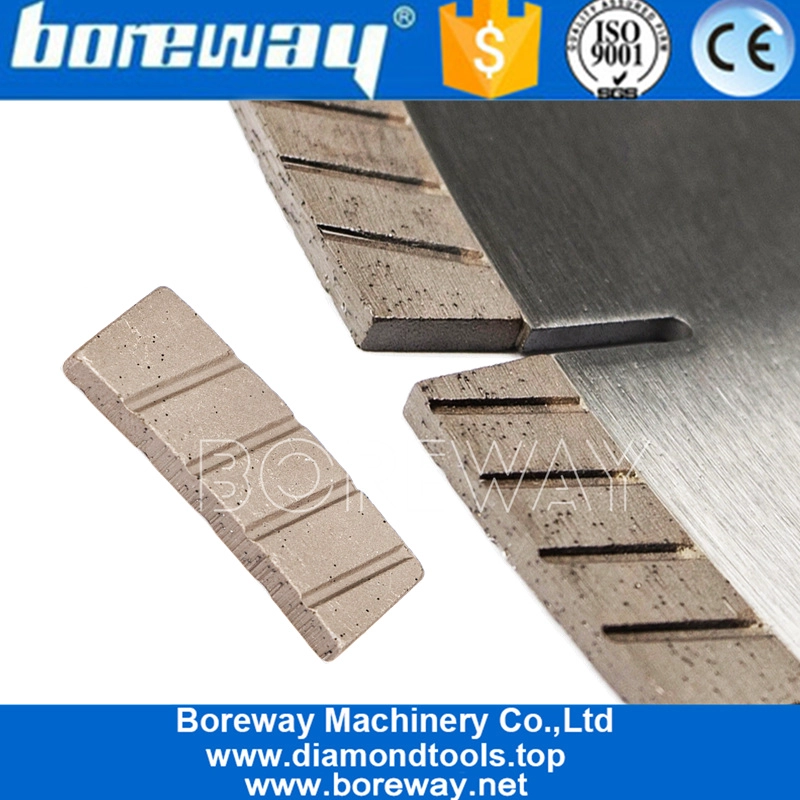 Segmento di lama di taglio a forma di slot a forma di slot per il taglio del granito
