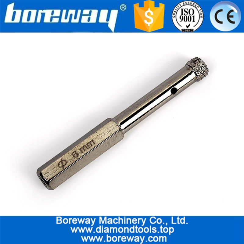 ग्लास ग्लास टाइल ड्रिलिंग छेद के लिए छोटा व्यास गीला प्रयुक्त हीरा बुर कोर ड्रिल बिट्स