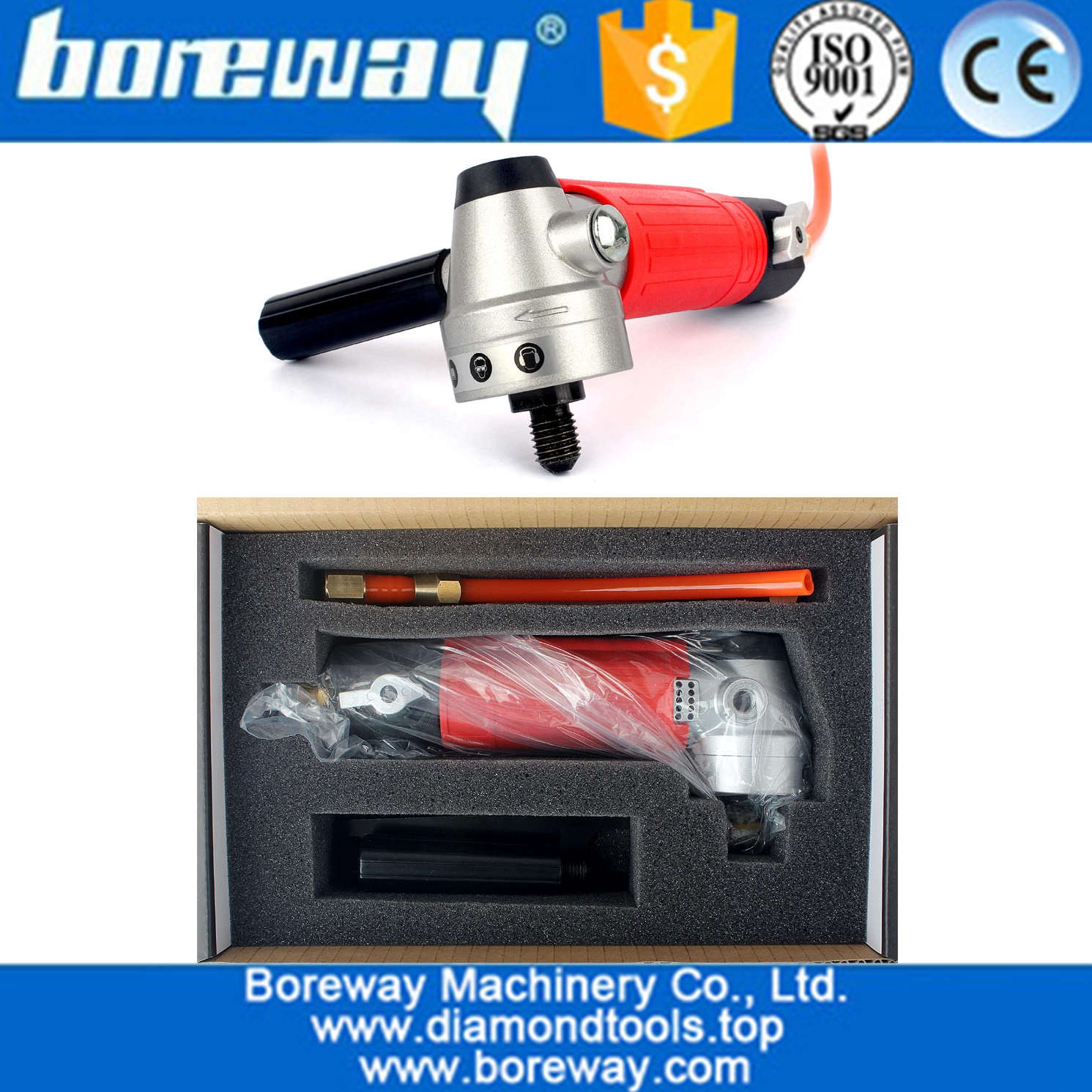 花崗岩の大理石を研磨するためのサイド排気空気圧湿式ポリッシャー水サンダーM14ハンドヘルド動力ツール