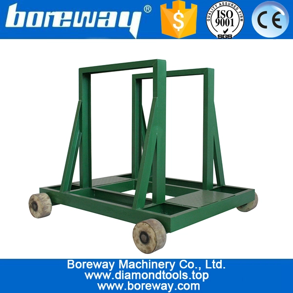 Stone slab hand moving carts trolleys for stone factory