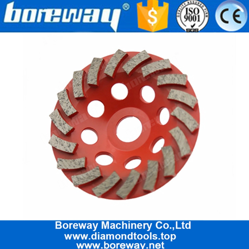 Mola a tazza da 6 pollici diamantata a 18 segmenti da 5 pollici a lunga durata di macinazione per pavimenti in terrazzo di cemento