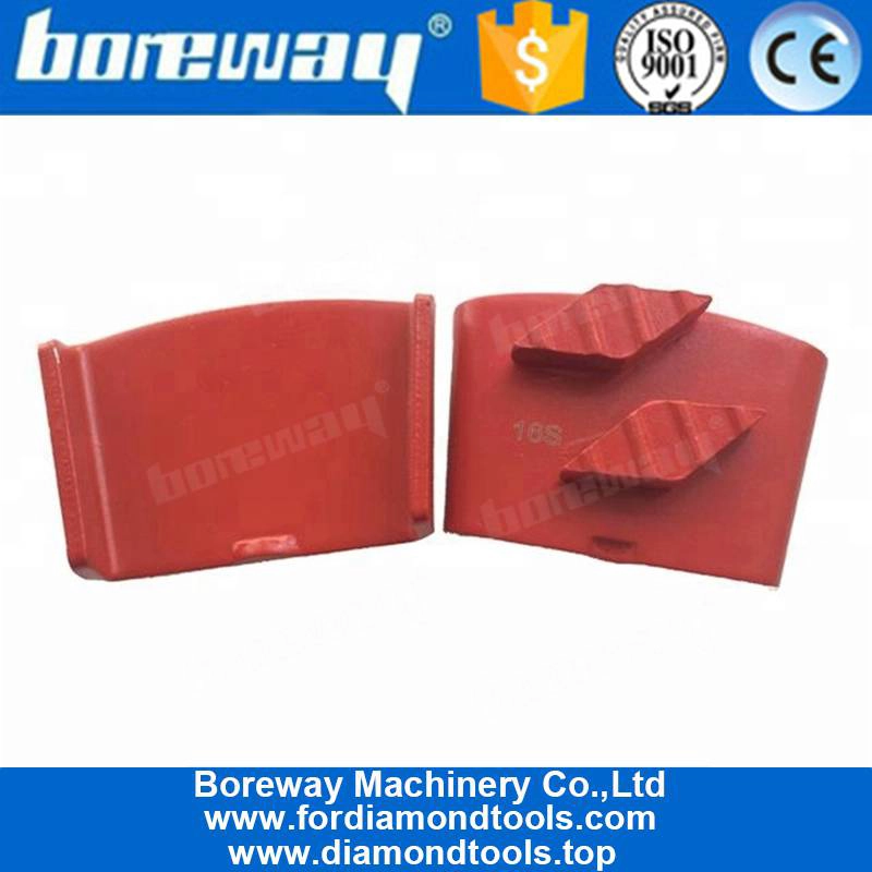 Superscharfe HTC-Schleifschuhe mit doppelten Raute-Segmenten für rauen Terrazzoboden aus Beton