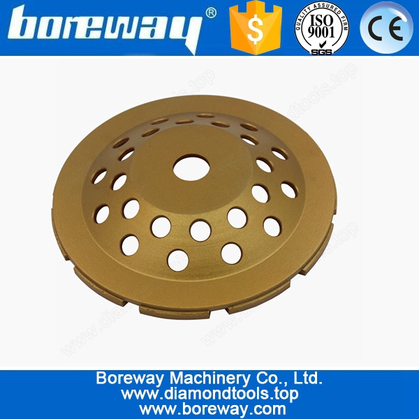 Supply 180mm Double Segments Dimaond Cup Grinding Wheel For Hard Concrete