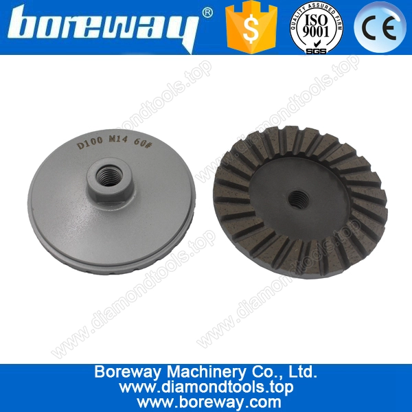 D100 を供給 * M14 * 60 # リップル セグメント ダイヤモンド カップ石とコンクリートの研削用研削といし