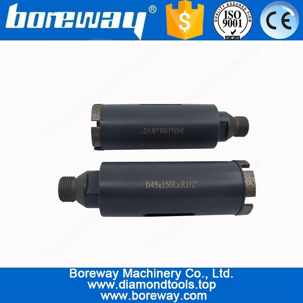 आपूर्ति D45x150LxR1 / 2 "जी सीएनसी ग्रेनाइट कोरिंग ड्रिल पाइप