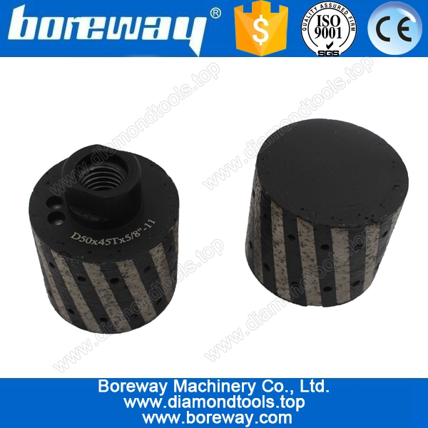 Supply D50*45T*5/8"-11 resin filled diamond drum grinding and polishing wheels