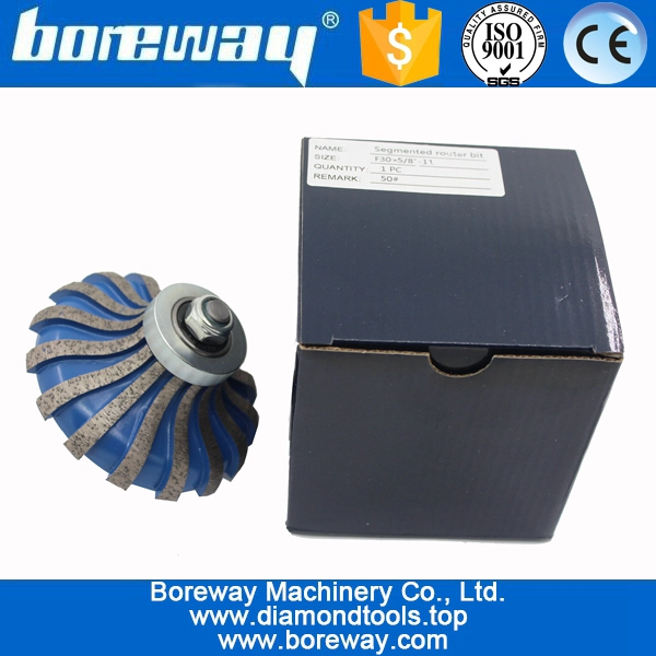 Fournissez la roue de coupe de routeur de meulage grossier de diamant de F30 * 5/8 "-11 pour la pierre