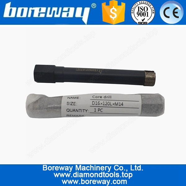 स्टोन डायमंड कोर ड्रिल ड्रिल पाइप के लिए ड्रिलिंग मशीन D16 हाथ से आपूर्ति * 120L * M14