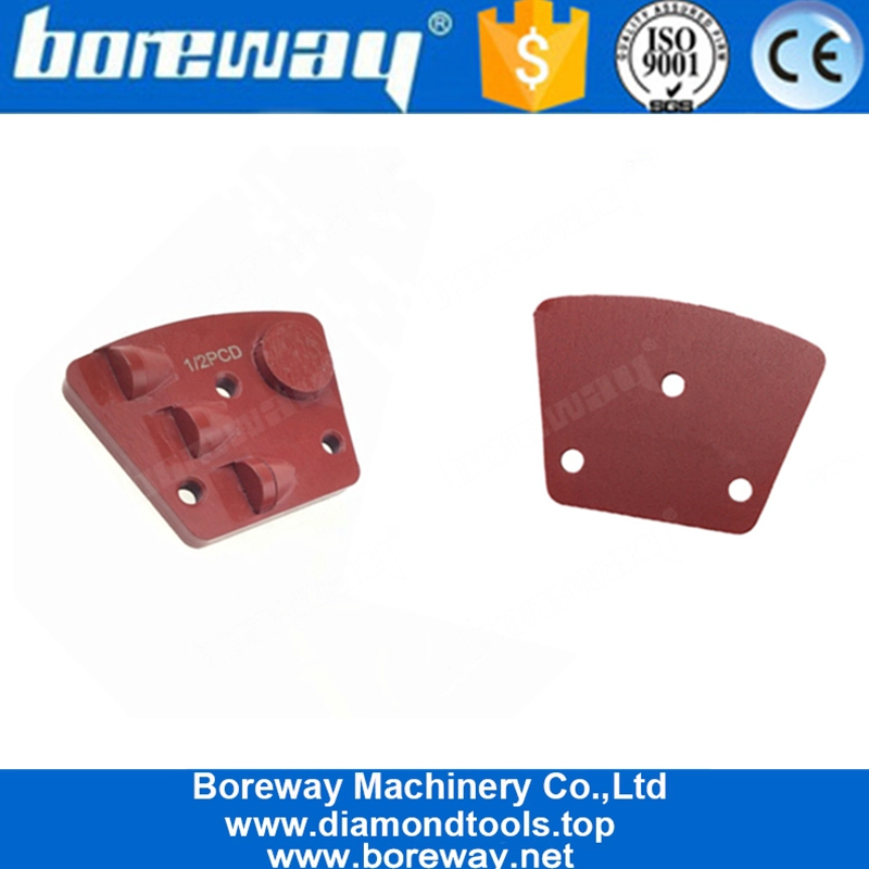 Trois demi trous ronds de fil trapézoïdal de segment rond de PCD rectifiant le disque pour la colle de peinture de revêtement