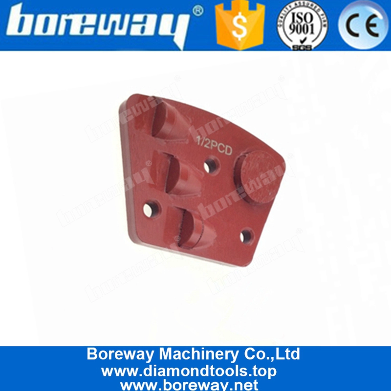 Trois demi trous ronds de fil trapézoïdal de segment rond de PCD rectifiant le disque pour la colle de peinture de revêtement