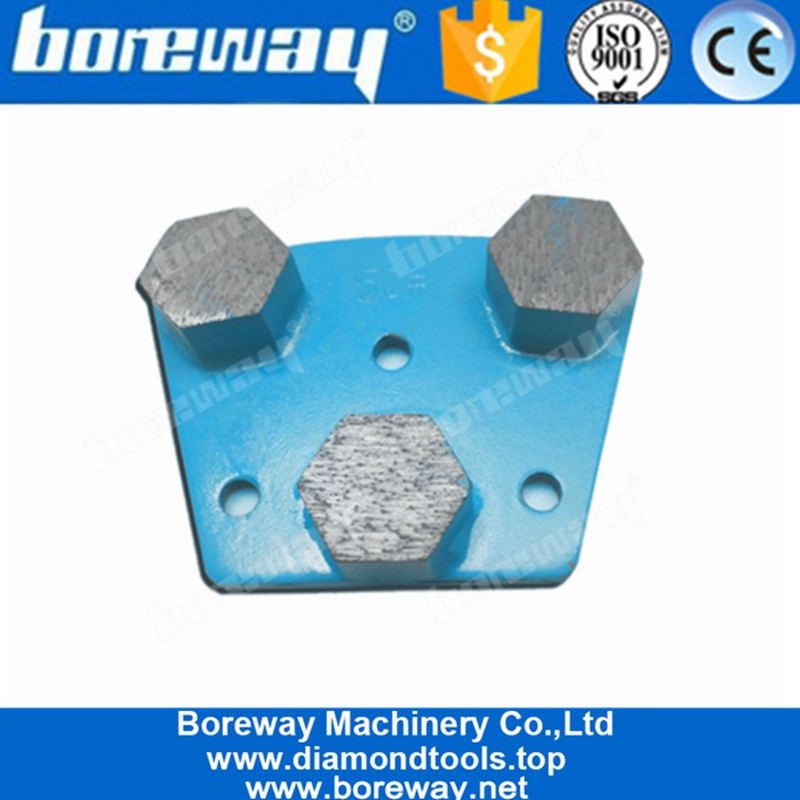 कोटिंग हटाने के लिए तीन हेक्सागोन खंड शीर्ष गुणवत्ता वाले डायमंड ट्रेपोजॉइड पीस जूते