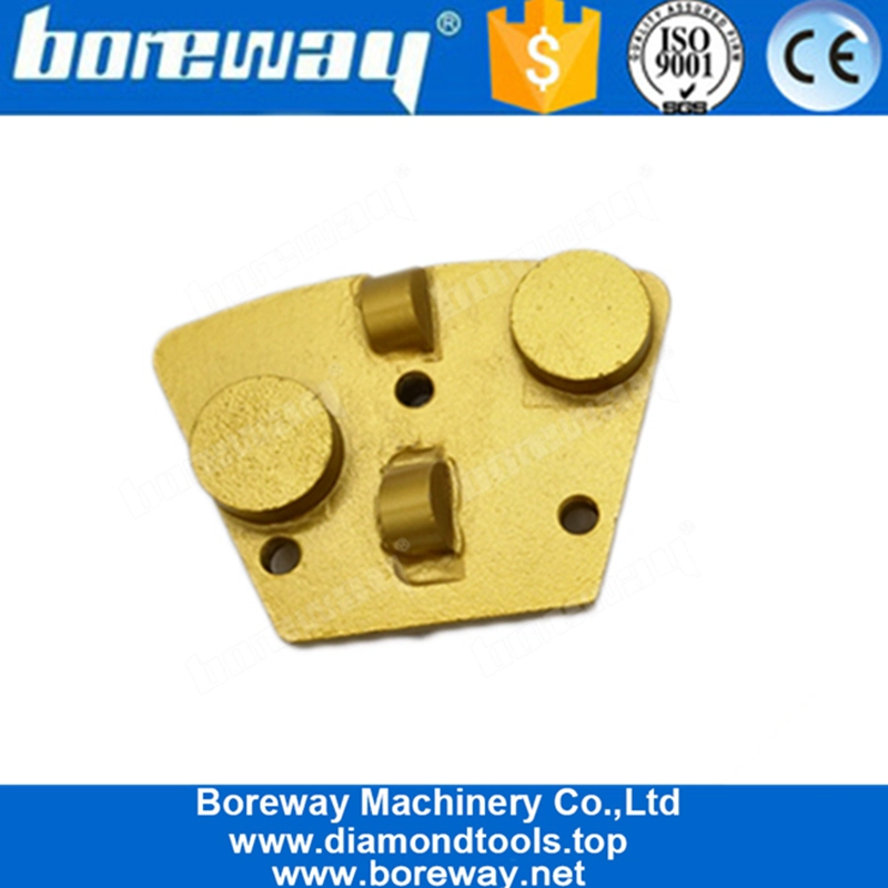 कंक्रीट तल के लिए तीन छेद आक्रामक फास्ट वर्किंग ट्रेपोजॉइड डायमंड ब्लैंक PCD पीस जूते