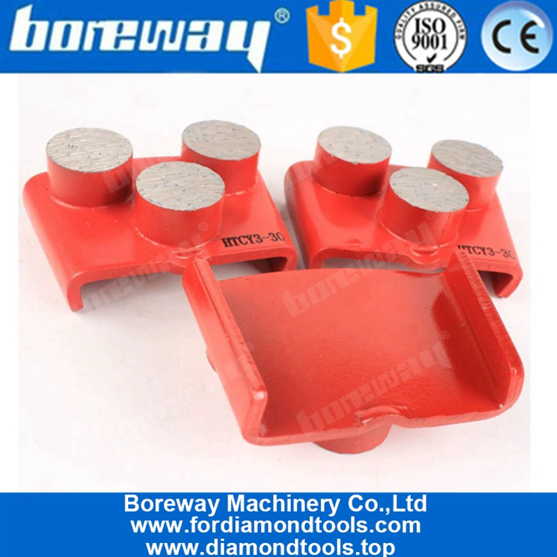 具体的な床のためのダイヤモンドの粉砕版が付いている3つの円形の区分HTCの粉砕のパッド