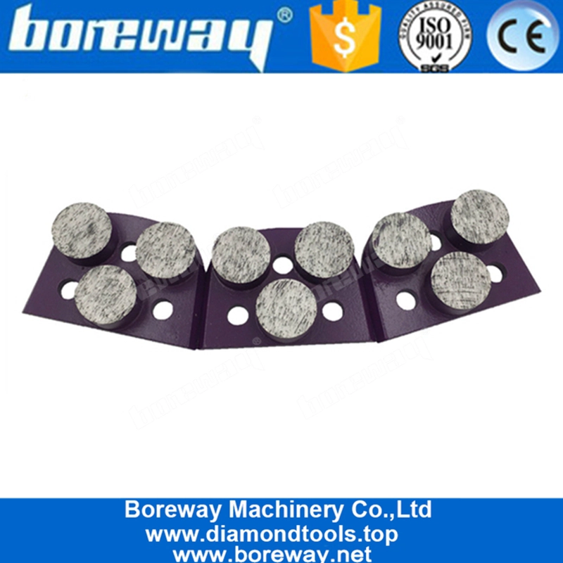 कंक्रीट Terrazzo मंजिल के लिए तीन दौर खंड धातु बॉन्ड Lavina डायमंड पीस ब्लॉक