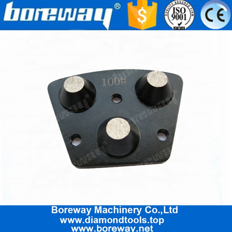 Three Round Segments Performance Universal Concrete Floor Trapezoid Grinding Pads