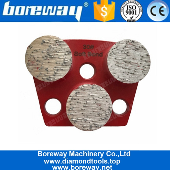 कंक्रीट टेराज़ो बहाली के लिए तीन गोल खंड ट्रेपेज़ॉइड पीस पैड