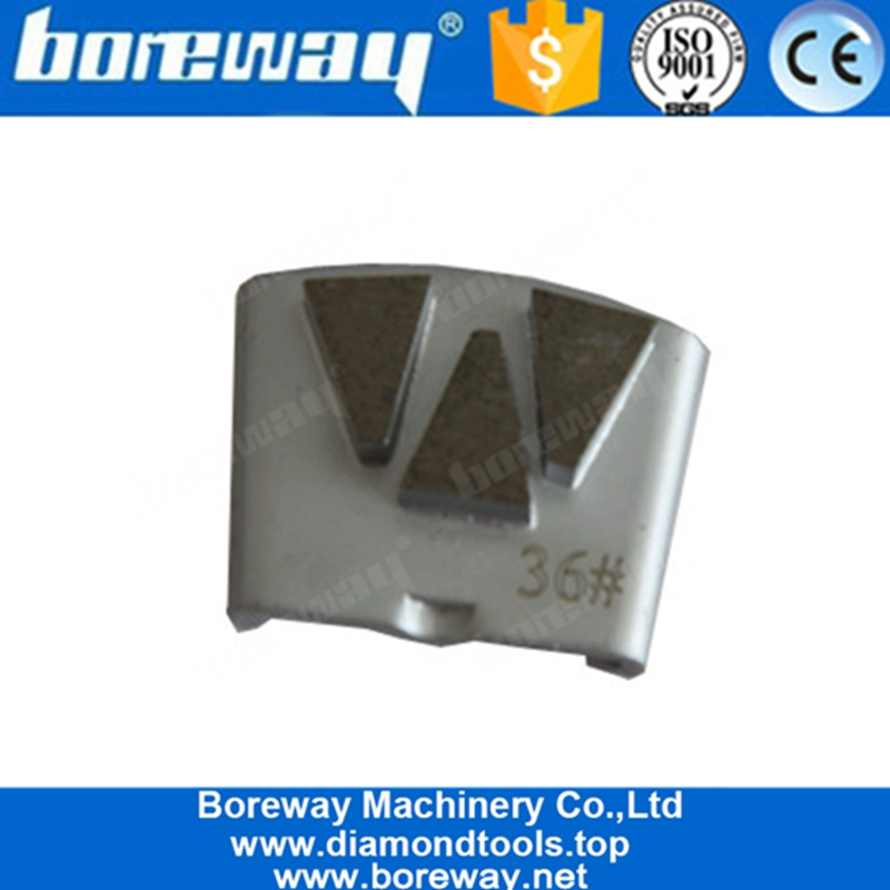 Drei Segmente HTC Diamantschleifschuhe für die Terrazzobodensanierung von Beton