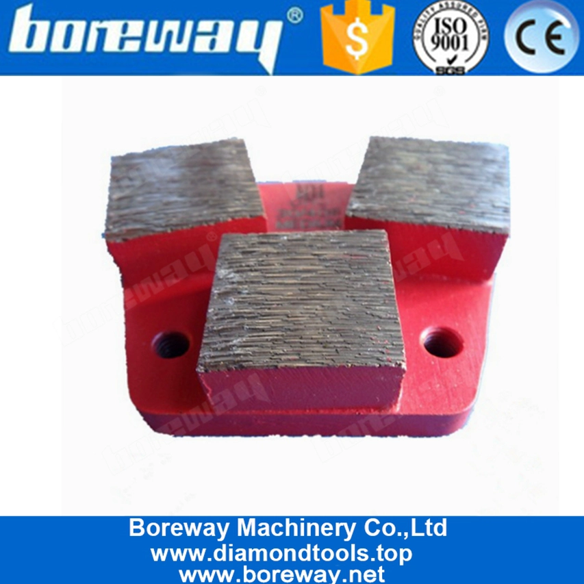 コンクリートのための3つの正方形の区分の長い粉砕の寿命の台形のダイヤモンドの粉砕のブロック