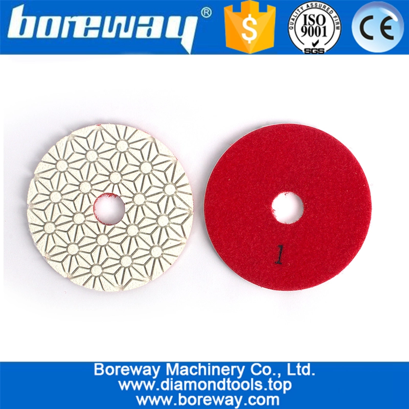 तीन चरण पॉलिशिंग पैड अभद्र उपकरण गीले का उपयोग ग्रेनाइट इंजीनियर पत्थर को चमकाने के लिए करते हैं